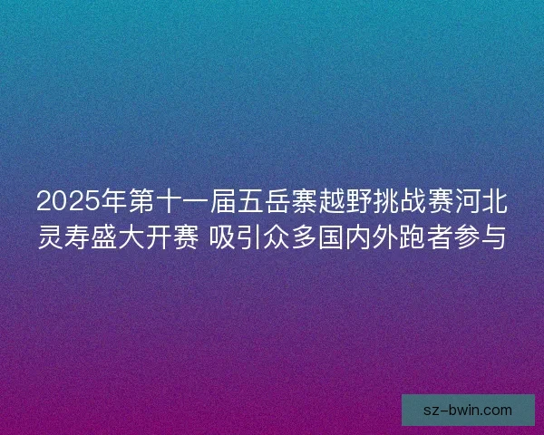 2025年第十一届五岳寨越野挑战赛河北灵寿盛大开赛 吸引众多国内外跑者参与